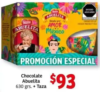 Soriana Mercado Chocolate Abuelita 630g + Taza oferta