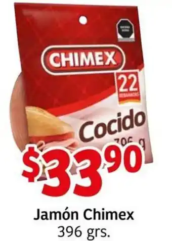 Soriana Mercado Jamón Chimex 396g oferta
