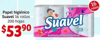 Soriana Mercado Papel Higiénico Suavel 16 Rollos 200 Hojas oferta