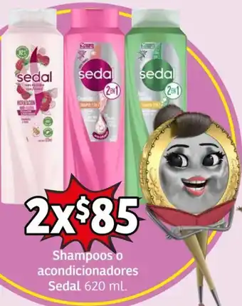 Soriana Mercado Shampoo o Acondicionadores Sedal 2 x 620ml oferta