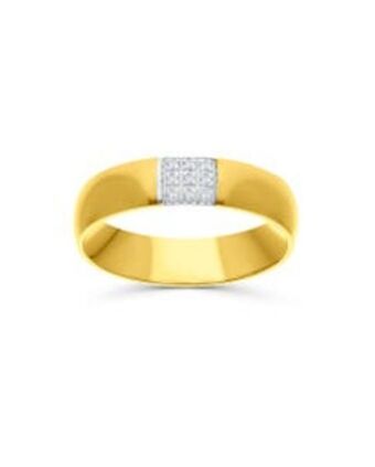 Joyerías Bizzarro Argolla oro amarillo 14k con 6 pts de diamante oferta