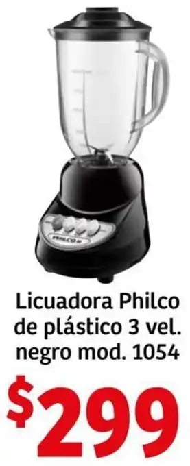 Soriana Mercado Licuadora Philco de Plástico 3 Vel Negro Mod. 1054 oferta