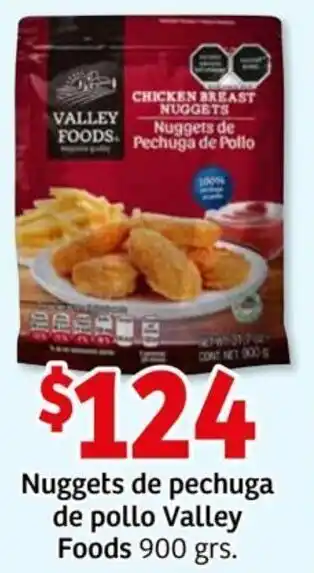 Soriana Mercado Nuggets de Pechuga de Pollo Valley Foods 900g oferta