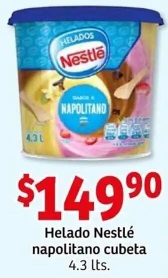 Soriana Mercado Helado Nestlé Napolitano Cubeta 4,3lt oferta