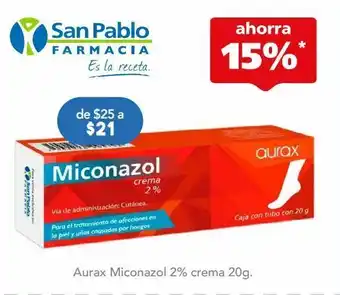 Miconazol 2 % aurax crema 20 g crema tubo