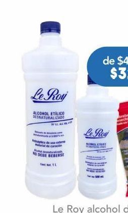 Farmacia San Pablo Le roy alcohol etílico desnaturalizado . 500 ml oferta