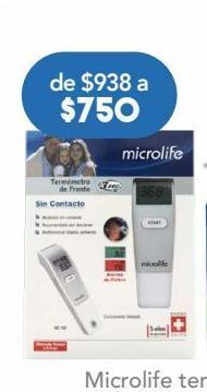 Farmacia San Pablo Microlife termómetro infrarojo de frente 1 pieza oferta