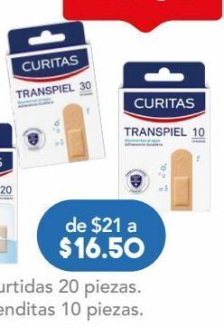 Farmacia San Pablo Curitas transpiel venditas resistentes al agua 10 piezas oferta