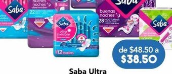 Saba tampones super con aplicador compacto flujo abundante 10 piezas