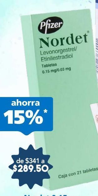 Farmacia San Pablo Nordet 21 tableta caja oferta