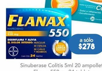 Farmacia San Pablo Flanax 550 mg desinflama y alivia dolor intenso muscular, de espalda, cuello y hombros oferta