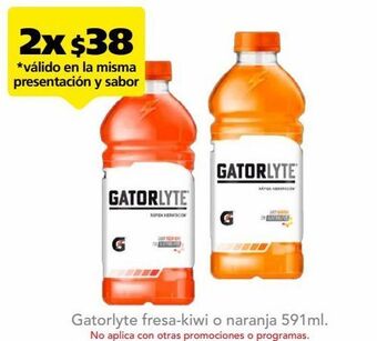 Farmacia San Pablo Gatorlyte bebida con electrolitos sabor fresa - kiwi 591 ml oferta