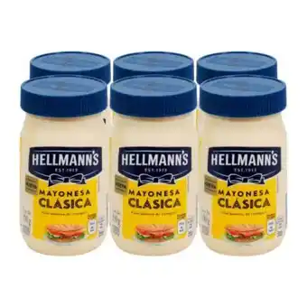 Mayonesa hellmann's clásica 6 pzas de 190 g