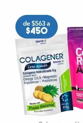 Farmacia San Pablo Colagener cero azúcar colágeno hidrolizado, omega, magnesio, probóiticos y prebióticos 450 g oferta