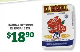Soriana Híper Harina de trigo El Rosal 1kg oferta