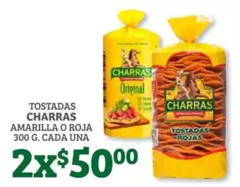 Soriana Híper Tostadas Charras Amarilla o Roja 300g Cada Una oferta