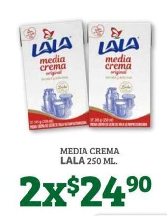 Soriana Híper Media Crema Lala 250 ml oferta