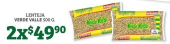 Soriana Híper Lenteja Verde Valle 500g oferta