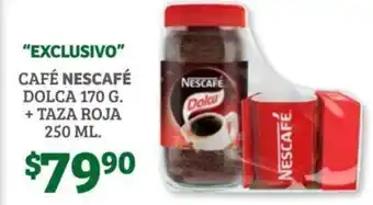 Soriana Híper Cafe Nescafe Dolca 170 g + Taza Roja 250 ml oferta
