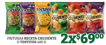 Soriana Híper Frituras Receta Crujiente o Tostitos 400g oferta