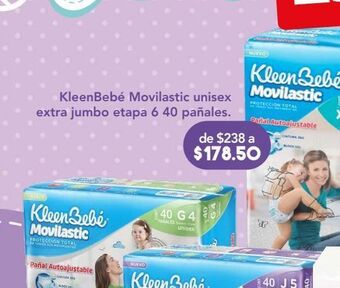 Farmacia San Pablo Kleen bebé movilastic pañales para bebés unisex jumbo etapa 5 40 piezas oferta