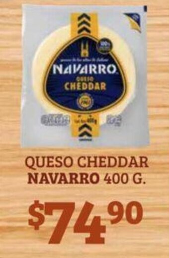 Soriana Híper Queso Cheddar Navarro 400g oferta