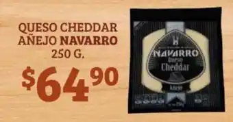 Soriana Híper Queso Cheddar Añejo Navarro 250g oferta