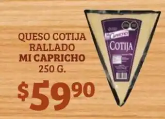 Soriana Híper Queso Cotija Rallado Mi Capricho 250g oferta