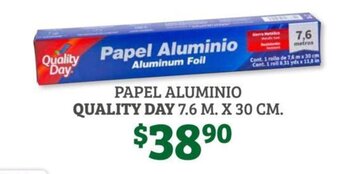 Soriana Híper Papel Aluminio Quality Day 7.6 M x 30 cm oferta