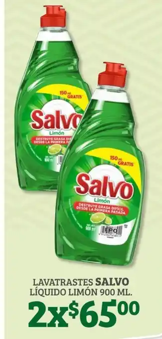 Soriana Híper Lavatrastes Salvo Liquido Limon 900 ml oferta