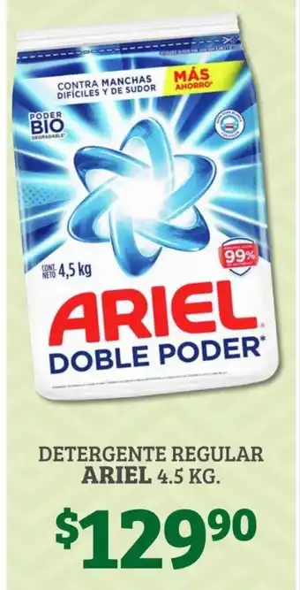 Soriana Híper Detergente Regular Ariel 4.5 kg oferta