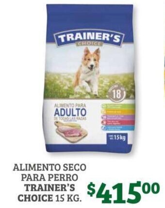Soriana Híper Alimento Seco Para Perro Trainer's Choice 15 kg oferta
