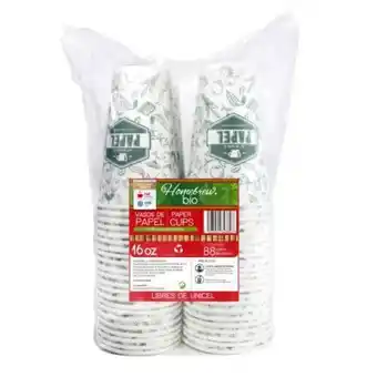 Sam's Club Vasos desechables homebrew bio de papel 88 pzas de 16 oz oferta