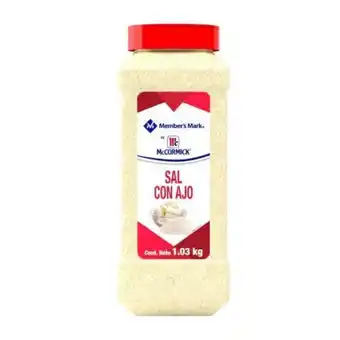 Sam's Club Sal con ajo member's mark by mccormick 1.03 kg oferta