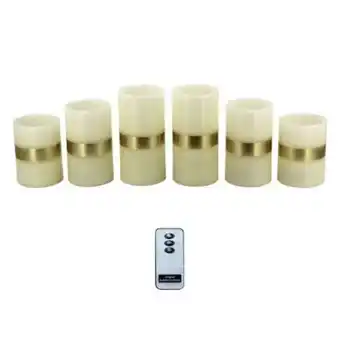 Sam's Club Set de velas member's mark lisas con dorado 6 pzas oferta