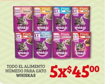 Soriana Híper Todo El Alimento Humedo para gato Whiskas oferta