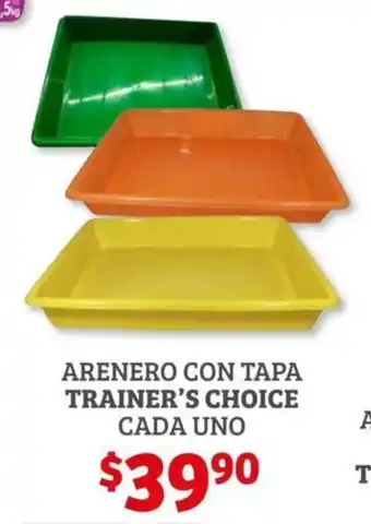 Soriana Híper Arenero con tapa Trainer's Choice Cada Uno oferta