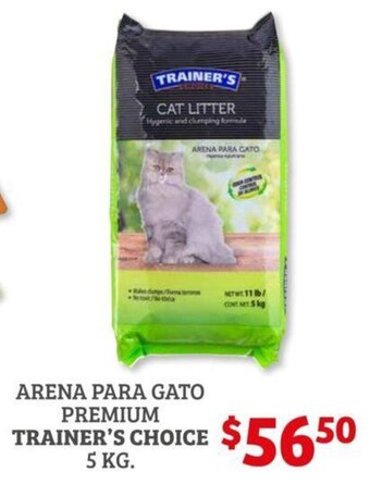 Soriana Híper Arena para Gato Premium Trainer's Choice 5 kg oferta
