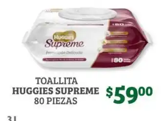Toallita Huggies Supreme 80 Piezas
