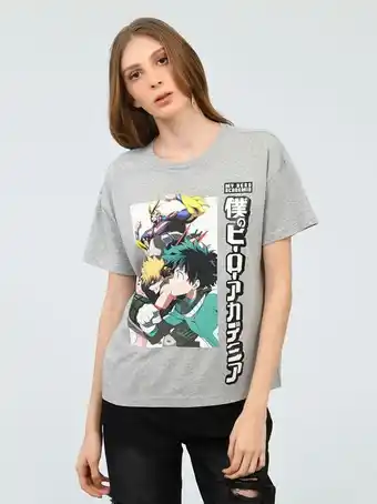 Playera gris my hero academia