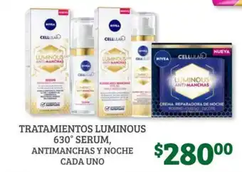 Tratamientos Luminous 630° Serum, Antimanchas Y Noche cada uno