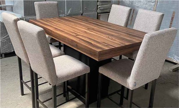 Mueblerías Portillo Antecomedor yemel libano rect 6/bancos nogal oferta