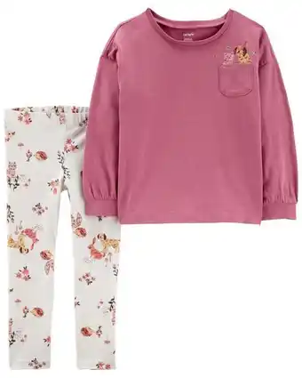 Carter's Conjunto de 2 piezas de playera de jersey con bolsillo y leggings carter's oferta