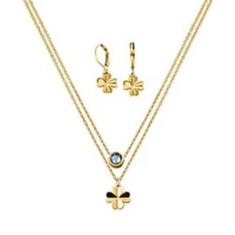 Estuche collar + aretes ever lucky glam