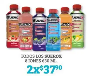 Soriana Híper Todos los Suerox 8 iones 630 ml oferta