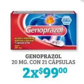 Soriana Híper Genoprazol 20 mg con 21 capsulas oferta