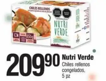 Nutri Verde Chiles rellenos congelados 5 pz