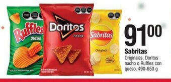 Smart & Final Sabritas Originales, Doritos nacho o Ruffles con queso 490-650g oferta