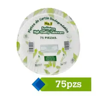 Platos de cartón serviempaques marba ecológico 75 pzas