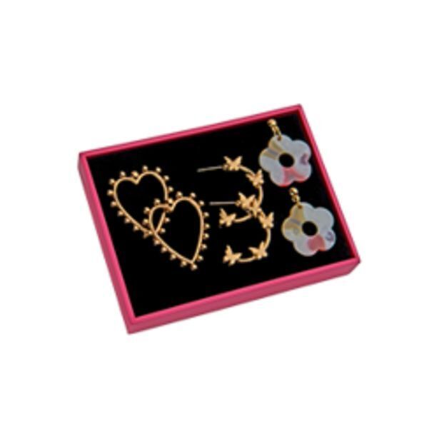 Cyzone Estuche de aretes triple trendy oferta